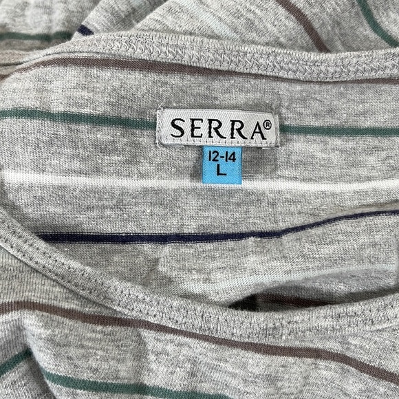 SERRA Stripe Long Sleeve High-low hemline with side slits
Top Size Large - Picture 4 of 5